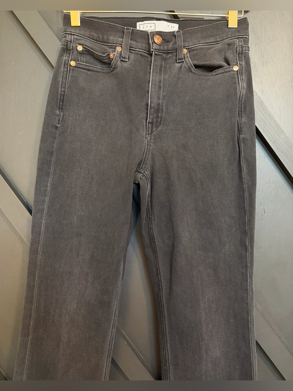 AYR The Yes Yes Yes Jeans in Washed Black, Size 26 - Picture 3 of 9